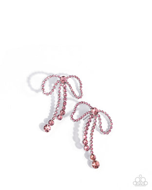Black Tie Bow - Pink Paparazzi Accessories