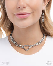 Load image into Gallery viewer, Heartfelt Hunch - Silver Paparazzi Accessories