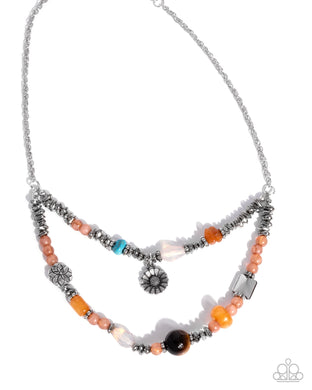 Blooming Barricade - Orange Paparazzi Accessories