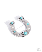 Load image into Gallery viewer, Horseshoe Horizon - Blue Paparazzi Accessories