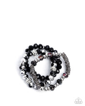 Load image into Gallery viewer, Faceted Fusion - Black Paparazzi Accessories