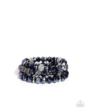 Load image into Gallery viewer, Faceted Fusion - Blue Paparazzi Accessories
