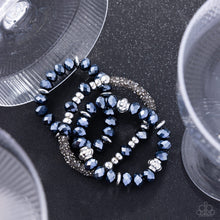 Load image into Gallery viewer, Faceted Fusion - Blue Paparazzi Accessories