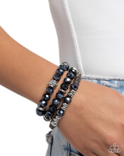 Load image into Gallery viewer, Faceted Fusion - Blue Paparazzi Accessories