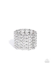 Load image into Gallery viewer, Reflective Rows - White Paparazzi Accessories