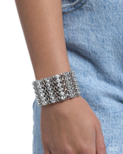 Load image into Gallery viewer, Reflective Rows - White Paparazzi Accessories