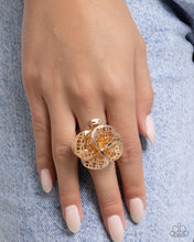 Load image into Gallery viewer, Luminescent Lattice - Gold Paparazzi Accessories