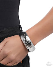 Load image into Gallery viewer, Textured Transit - Silver Paparazzi Accessories