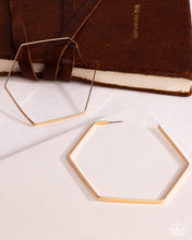 Load image into Gallery viewer, Handcrafted Hexagons - Gold Paparazzi Accessories