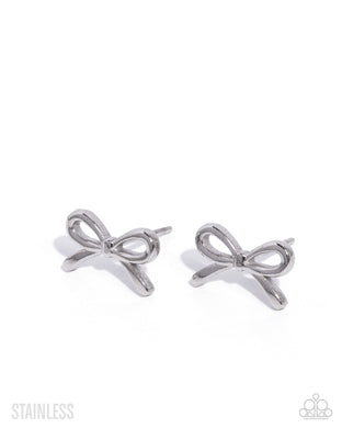 BOW The Line - Silver Paparazzi Accessories