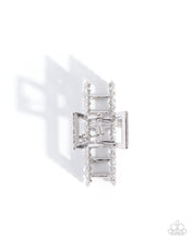 Load image into Gallery viewer, Refulgent Rows - White Paparazzi Accessories