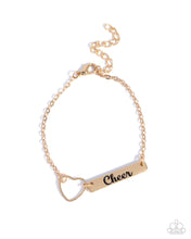 Load image into Gallery viewer, Cheer Craze - Gold Paparazzi Accessories