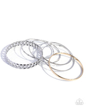 Load image into Gallery viewer, Bangle Brilliance - Silver Paparazzi Accessories
