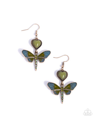 Dragonfly Devotion - Green Paparazzi Accessories