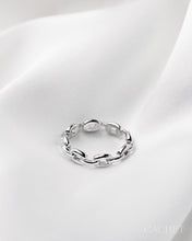 Load image into Gallery viewer, Entwined  - Size 9 -  Rhodium Paparazzi Accessories