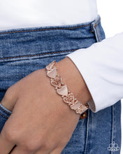Load image into Gallery viewer, Handcrafted Heartthrob - Rose Gold Paparazzi Accessories