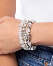 Load image into Gallery viewer, Keep Getting Butterflies - White Paparazzi Accessories