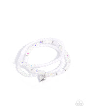Load image into Gallery viewer, Flirtatious Facets - White Paparazzi Accessories