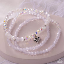 Load image into Gallery viewer, Flirtatious Facets - White Paparazzi Accessories