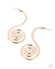 Load image into Gallery viewer, Spiral Showcase - Gold Paparazzi Accessories