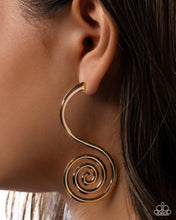 Load image into Gallery viewer, Spiral Showcase - Gold Paparazzi Accessories