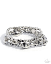 Load image into Gallery viewer, Striking Stack - Silver Paparazzi Accessories