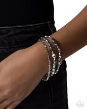 Load image into Gallery viewer, Striking Stack - Silver Paparazzi Accessories