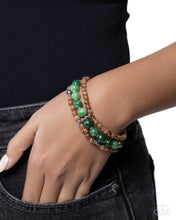 Load image into Gallery viewer, Southwestern Stack - Green Paparazzi Accessories