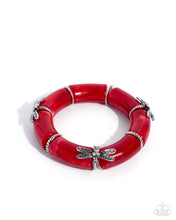 Load image into Gallery viewer, Delicate Dragonfly - Red Paparazzi Accessories