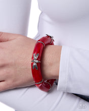 Load image into Gallery viewer, Delicate Dragonfly - Red Paparazzi Accessories