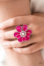 Load image into Gallery viewer, Budding Bliss Pink Floral Ring Paparazzi Accessories