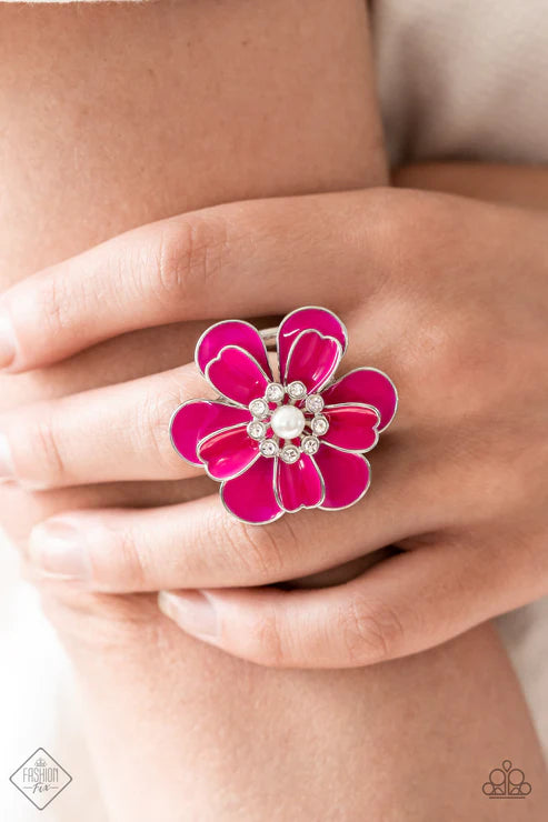 Budding Bliss Pink Floral Ring Paparazzi Accessories