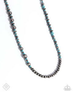 blue,crackle stone,fashion fix,long necklace,Daring Desert Blue Necklace