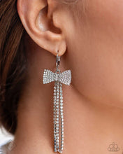 Load image into Gallery viewer, Dashing Daydream White Hoop Earrings Paparazzi Accessories