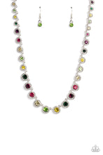 Load image into Gallery viewer, Kaleidoscope Charm Multi Rhinestone Necklace Paparazzi Accessories