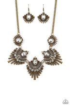 Load image into Gallery viewer, Miss You-niverse Brass Rhinestone Necklace Paparazzi Accessories