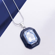 Load image into Gallery viewer, Energetic Energy Blue Rhinestone Necklace Paparazzi Accessories