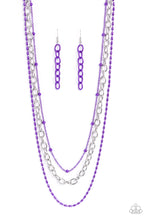 Load image into Gallery viewer, Mardi Gras Mayhem Purple Neckace Paparazzi Accessories