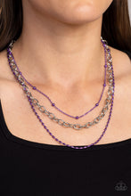 Load image into Gallery viewer, Mardi Gras Mayhem Purple Neckace Paparazzi Accessories