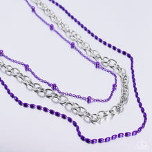 Load image into Gallery viewer, Mardi Gras Mayhem Purple Neckace Paparazzi Accessories