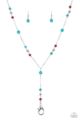 Sandstone Savannahs Multi Stone Lanyard Paparazzi Accessories