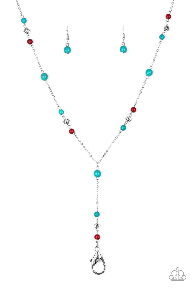 Sandstone Savannahs Multi Stone Lanyard Paparazzi Accessories