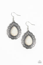 Load image into Gallery viewer, Mountain Mover - White Stone Earring Paparazzi Accessories