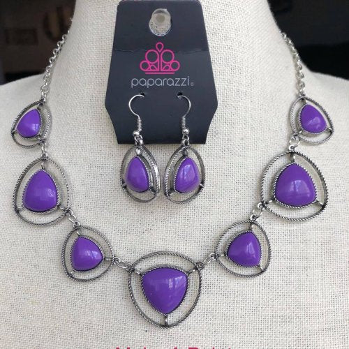 Make a Point Purple Necklace (Fashion Fix exclusive) Paparazzi Accessories
