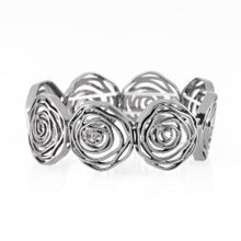 Load image into Gallery viewer, Beat Around the Rosebush Black Gunmetal Stretchy Bracelet Paparazzi Accessories