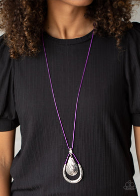 Texture Trekker Purple Urban Necklace Paparazzi Accessories