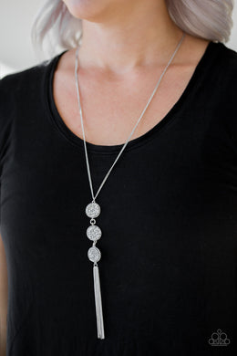 Triple Shimmer - White Necklace Paparazzi Accessories