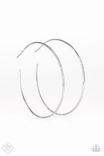 Load image into Gallery viewer, Sleek Fleek Silver Hoop Earring Paparazzi Accessories