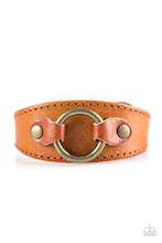 Load image into Gallery viewer, Western Wrangler Brown Leather Urban Bracelet Paparazzi Accessories