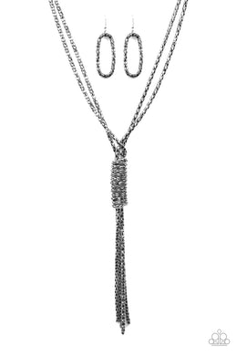 Boom Boom Knock You Out! Gunmetal Necklace Paparazzi Accessories